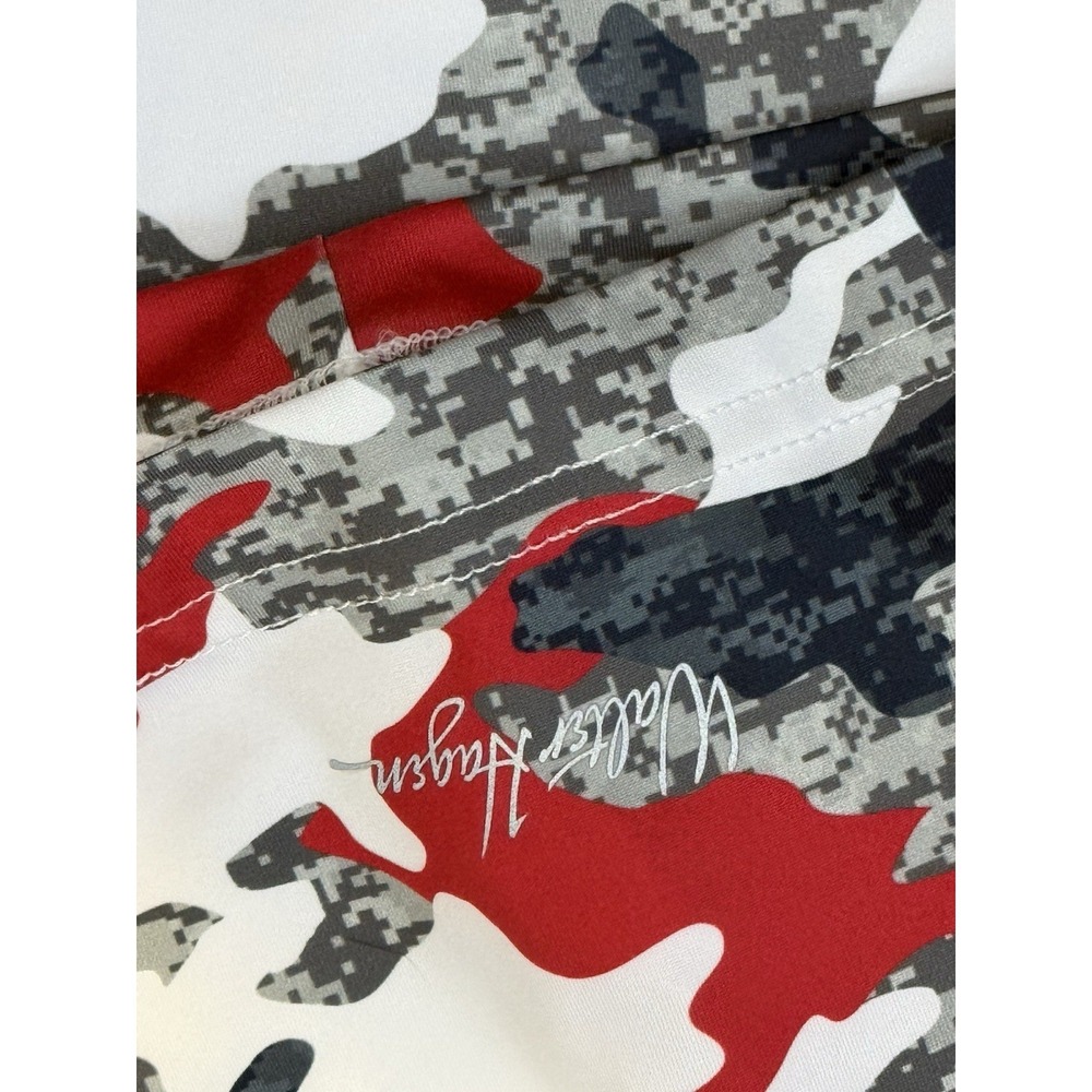 Walter Hagen Golf Polo Shirt Mens Large Red White Blue Camo 11 Majors - Picture 3 of 4